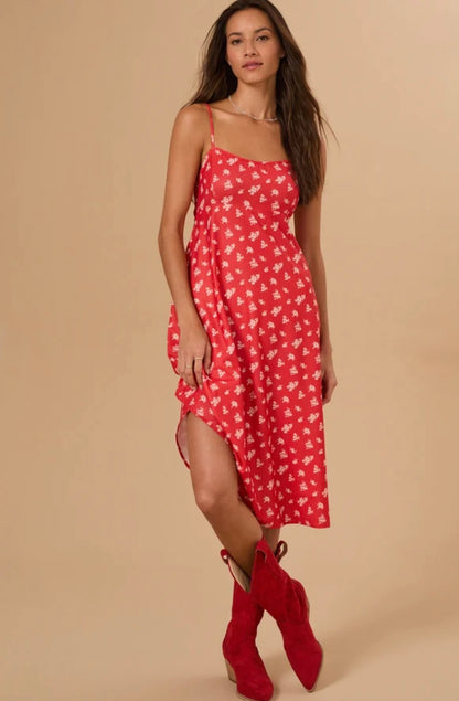 Altar’d State Poppy Floral Midi Dress XXSmall