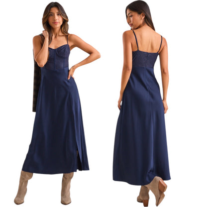 Altar'd State Evalina Satin Maxi Dress NWT