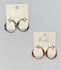 Riah Twisted Rose Gold  & Silver Hoop Earrings 2 sets.