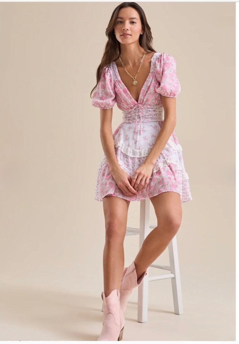 Altar’d State Aderny Floral Mini Dress NWT