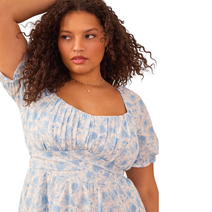 Arula Lola Floral Crochet Crossover Dress NWT