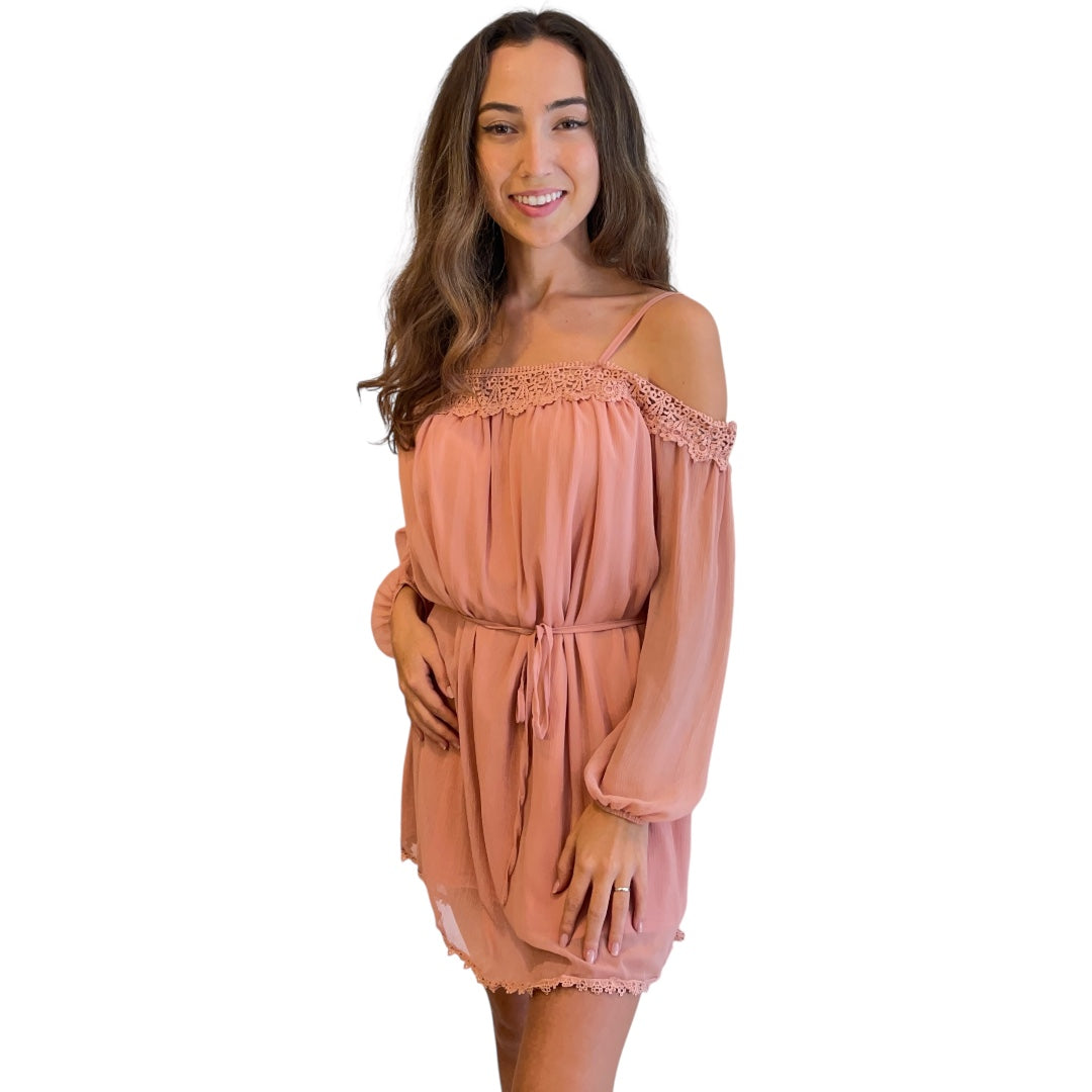 Favlux Mauve Off The Shoulder Dress