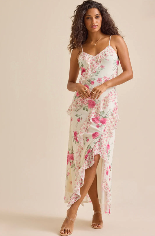 floral cut out maxi dress Tropic Rush Cut Out Maxi Dress