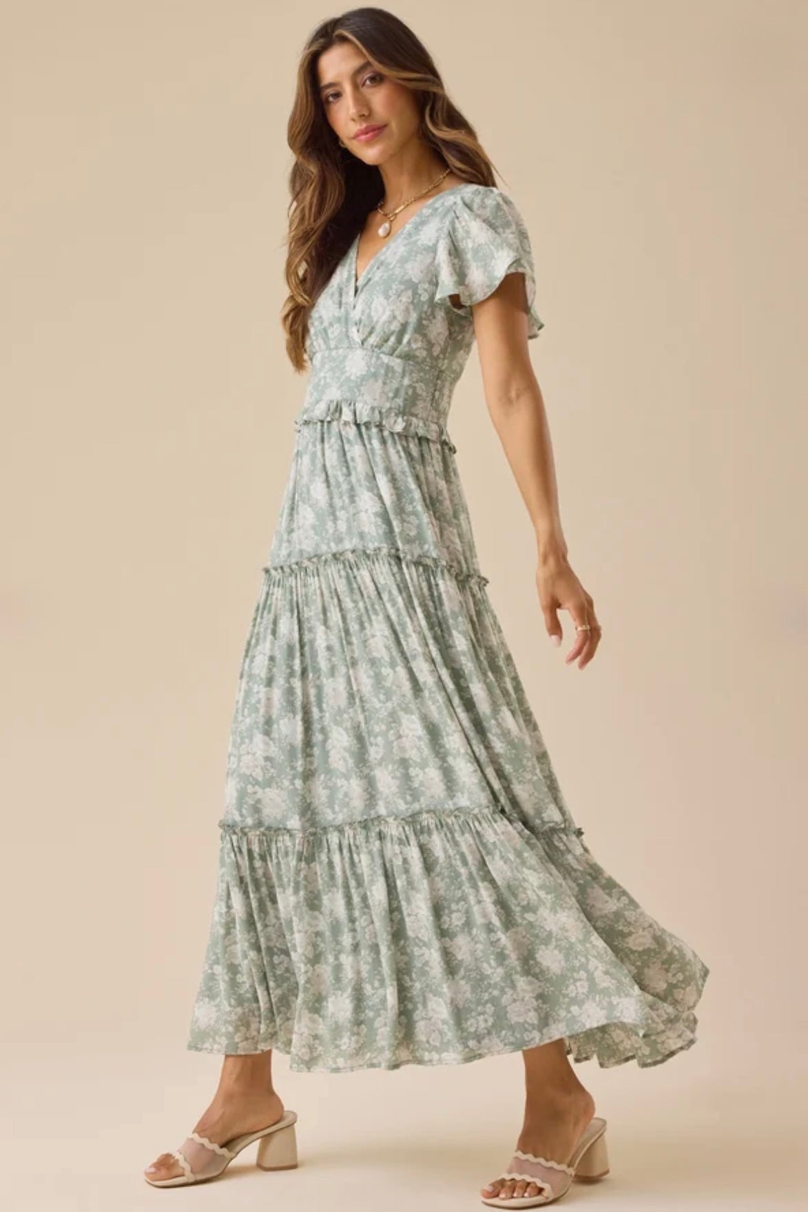 Altar’d State Brigitte Floral Maxi Dress NWT