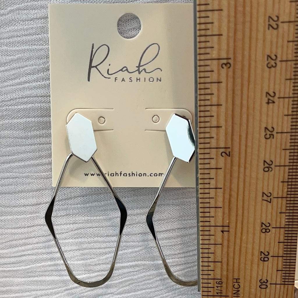 Riah Silver  & Rose Gold Dangle Earrings 2 sets