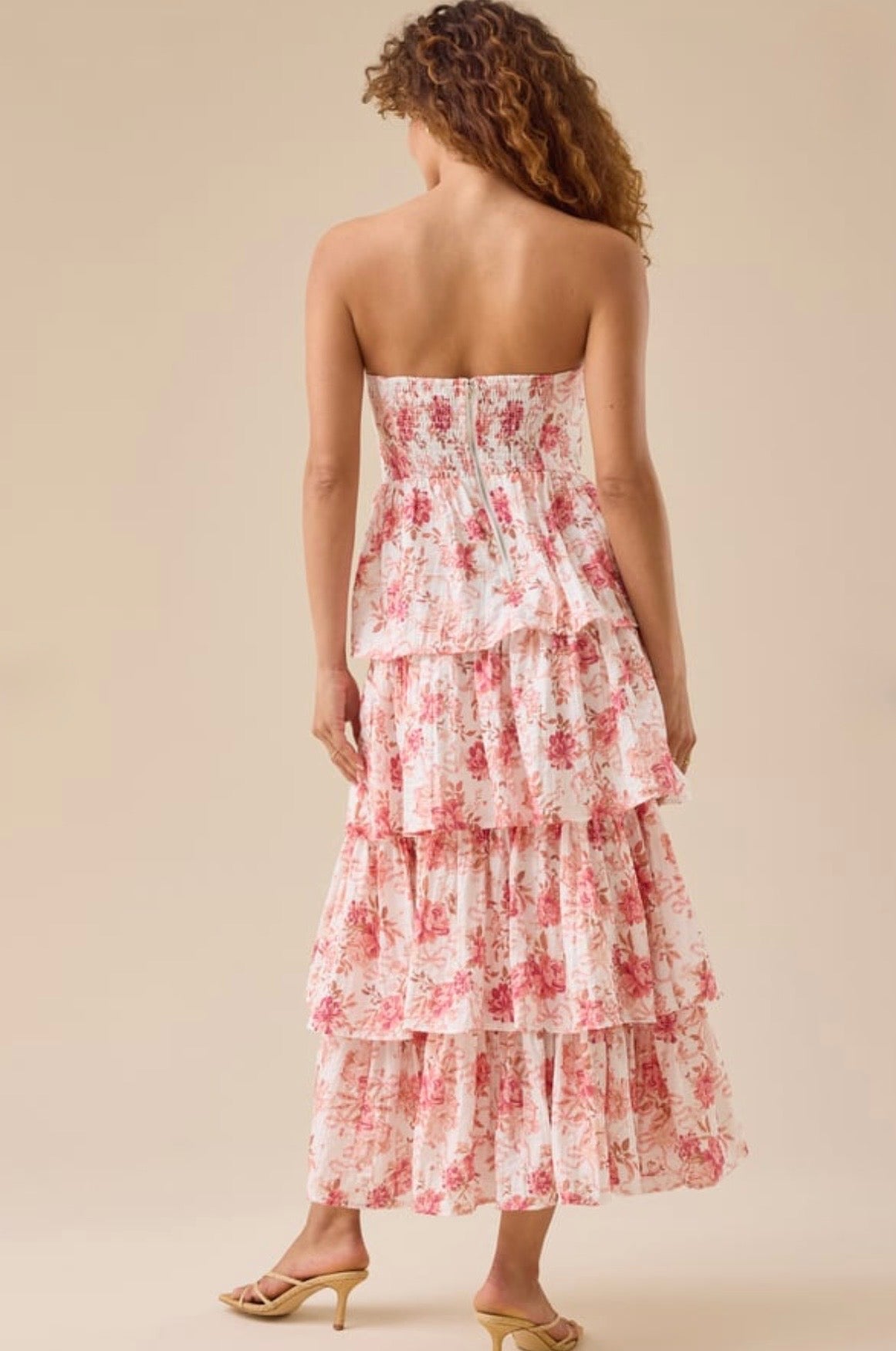 Altar’d State Rose Floral Tiered Maxi Dress NWT