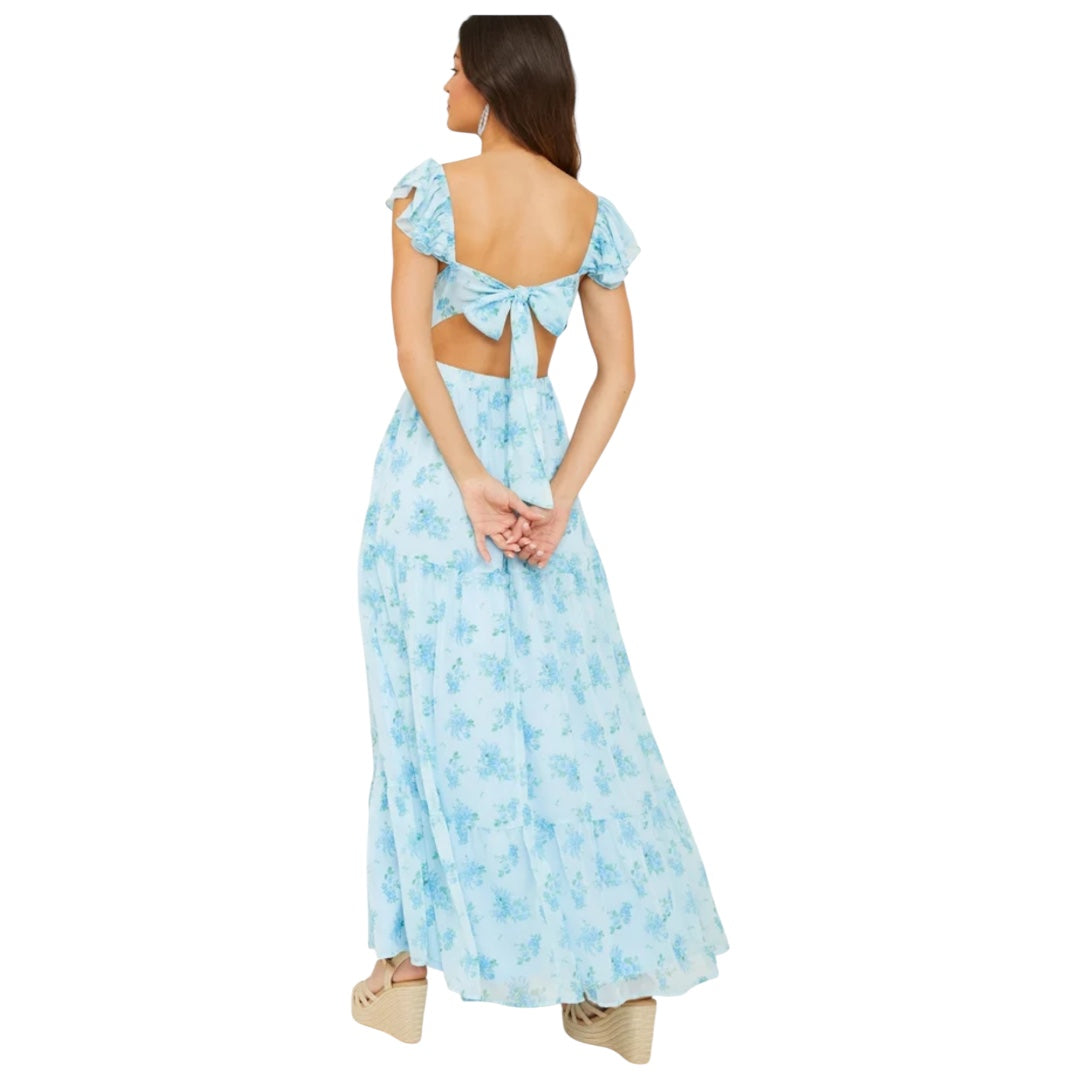lotte floral maxi dress Backless Cutout Maxi Lotte Dress