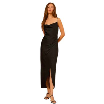 Altar'd State Sadie Satin Scoop Neck Maxi Dress NWT