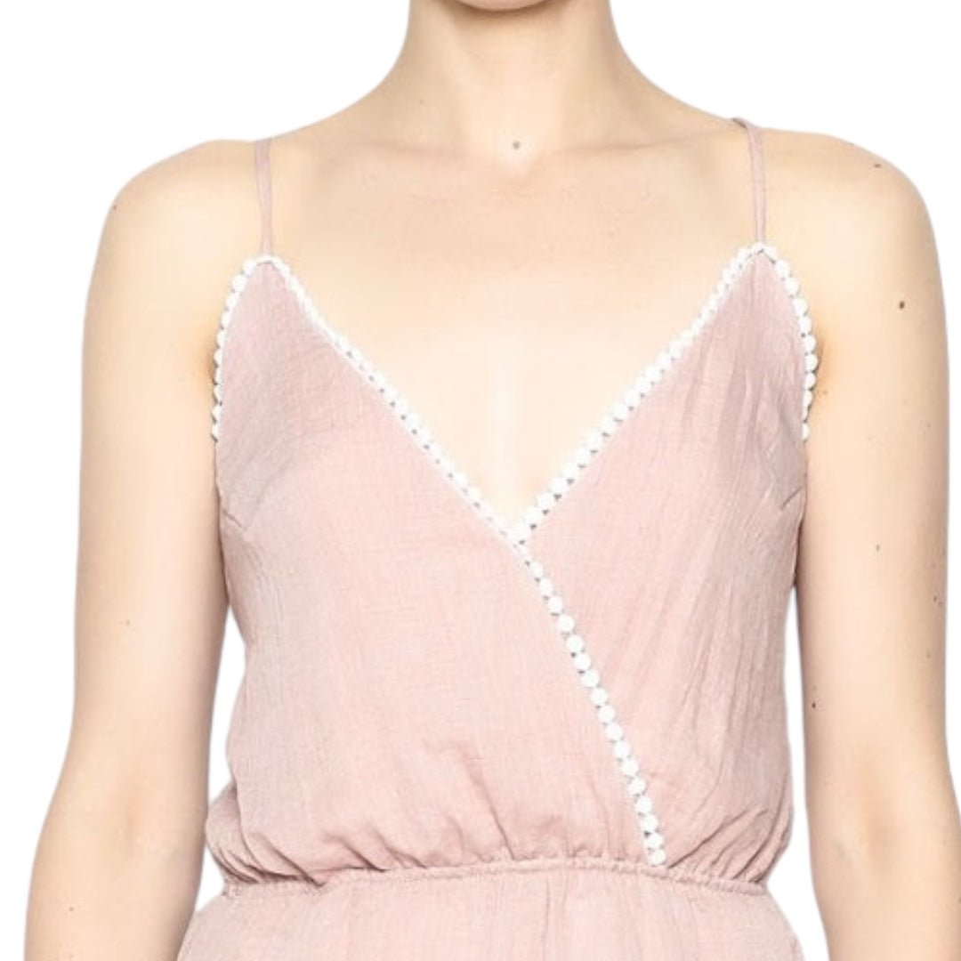 Favlux Crinkle Gauze Strappy Romper