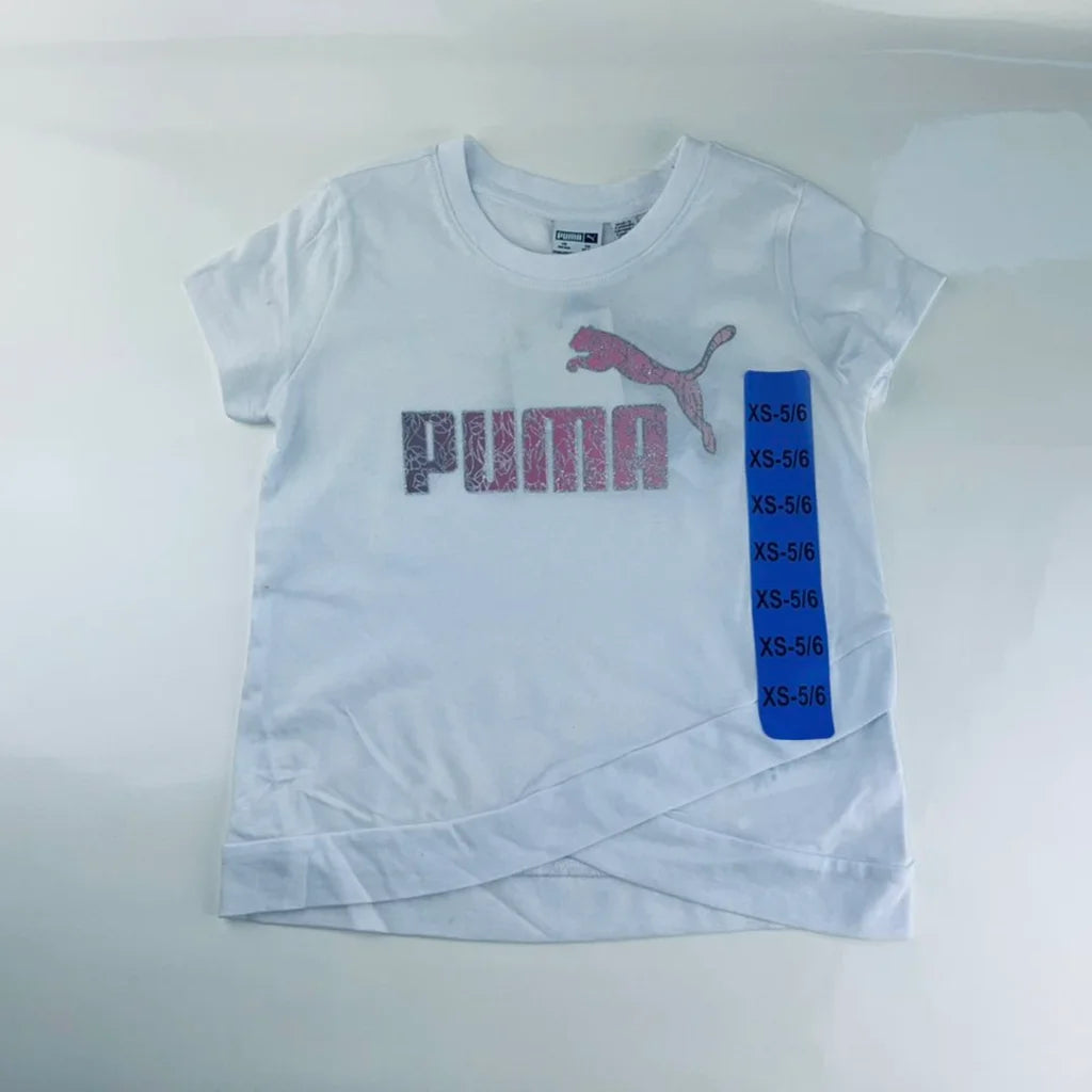 Puma Girls 4 Piece Set White & Light Pink - Our Sunshine Boutique