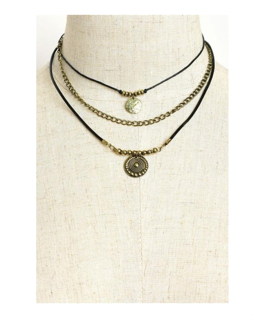 Triple Layer Chain Necklace - Our Sunshine Boutique