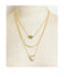 Gold Heart Shape Multi Stone Chain Necklace