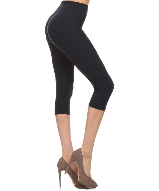 Solid Capri Ultra Soft Leggings - Our Sunshine Boutique