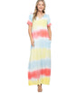 Coral Tie Dye Maxi Dress