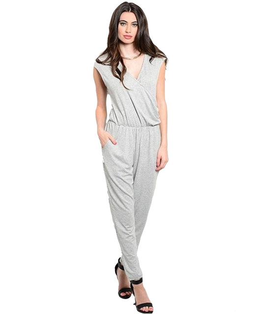 Grey Sleeveless Jumpsuit