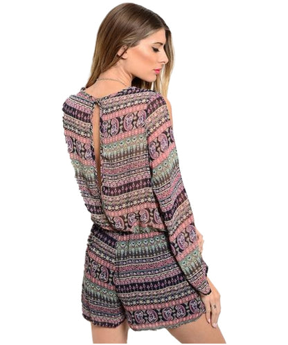 Multicolor Rompers Navy Multi Color Romper – Our Sunshine Boutique