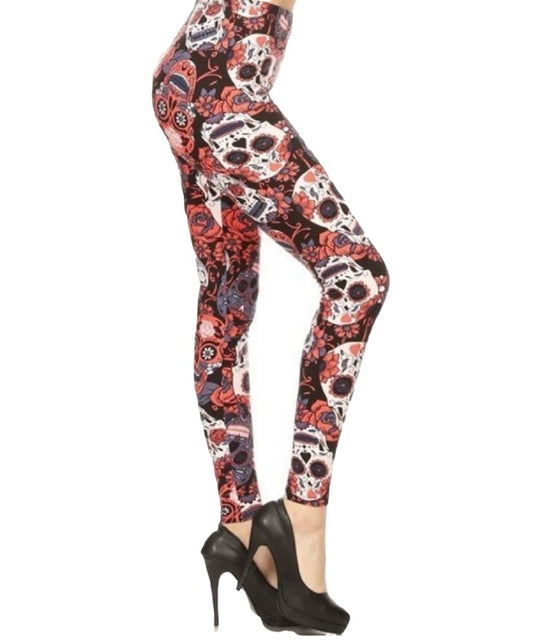 Multi Color Sugar Skulls Leggings