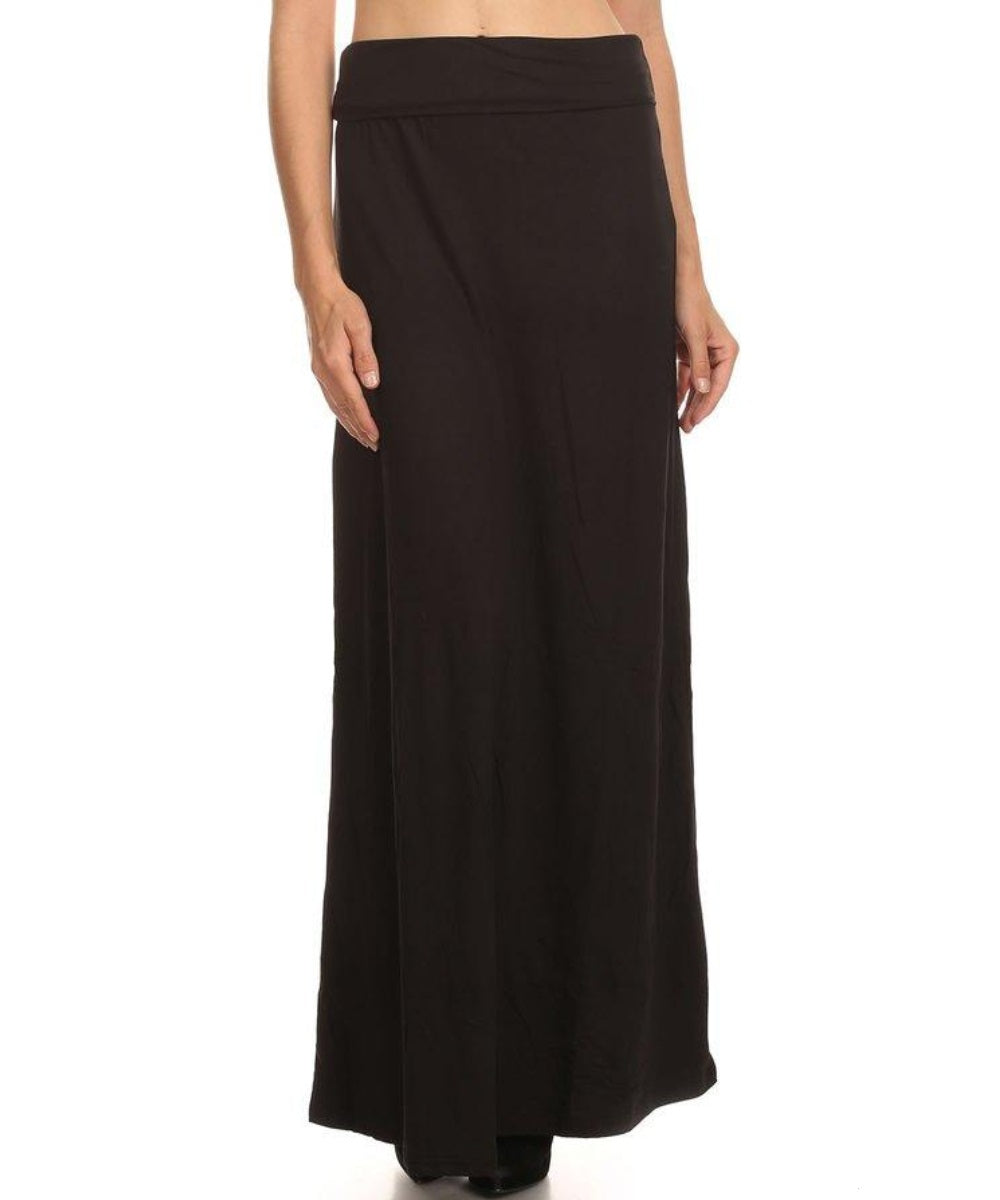 Black Ultra Soft Maxi Skirt