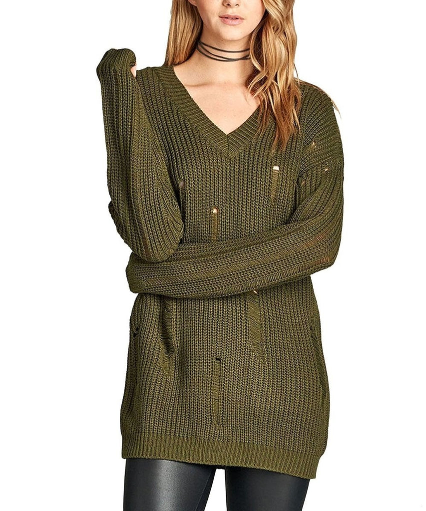 Long Dropped Sleeve Sweater - Our Sunshine Boutique