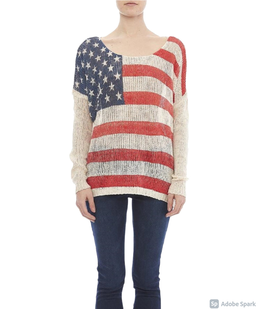 Vintage American Flag Sweater