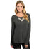 Charcoal Long Sleeve Knit Top