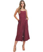 Burgundy Pinstripe Jumpsuit - Our Sunshine Boutique