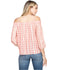 Coral Stripes Off the Shoulder Spaghetti Strap blouse - Our Sunshine Boutique