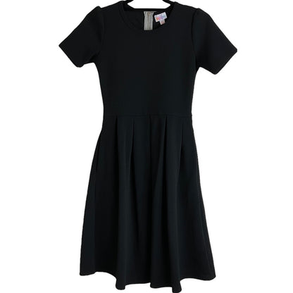 LuLaRoe Black Midi Textured Dress Size XS
