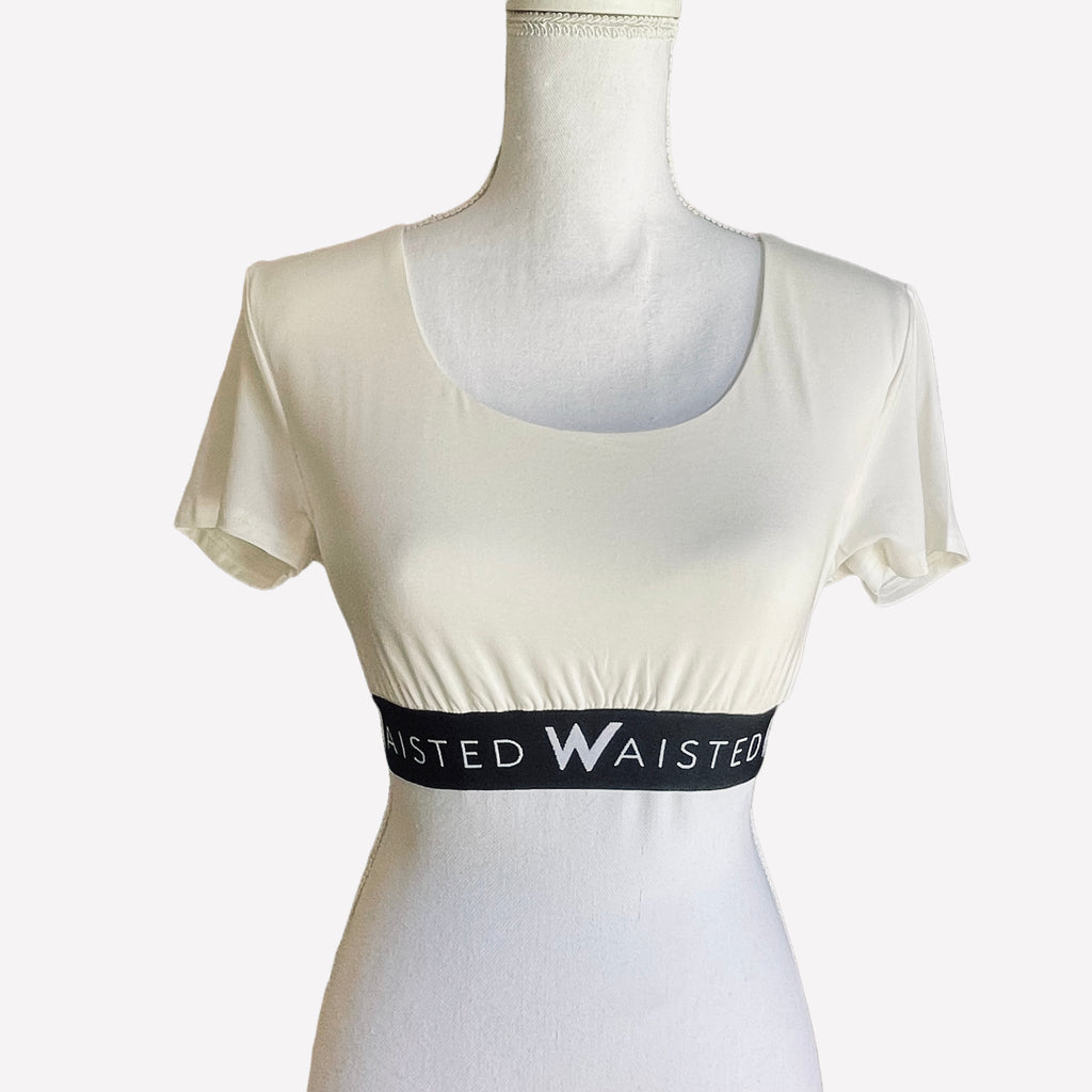 Waisted Whitney Elastic Band Crop Top Size S NWT