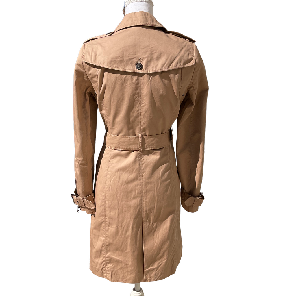 Zara Basic Double Breasted Belted Trench Coat