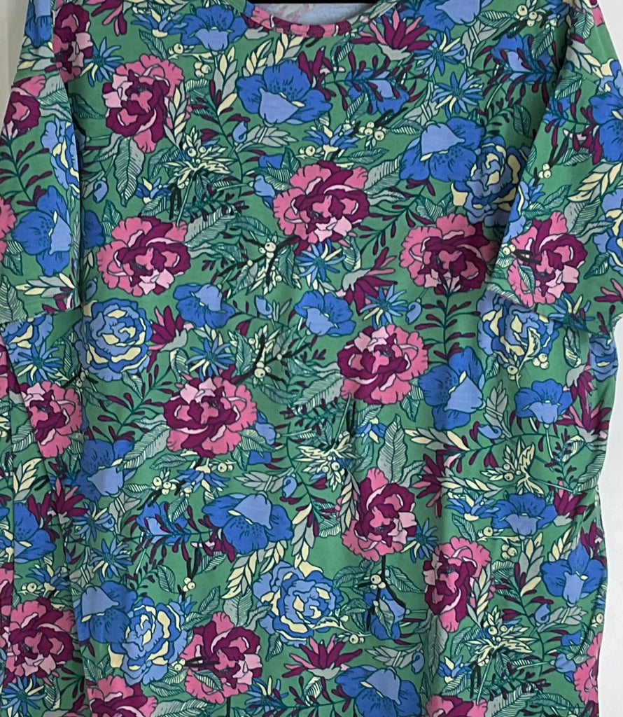 LuLaRoe Floral Print Oversized Knit Tunic Size Small