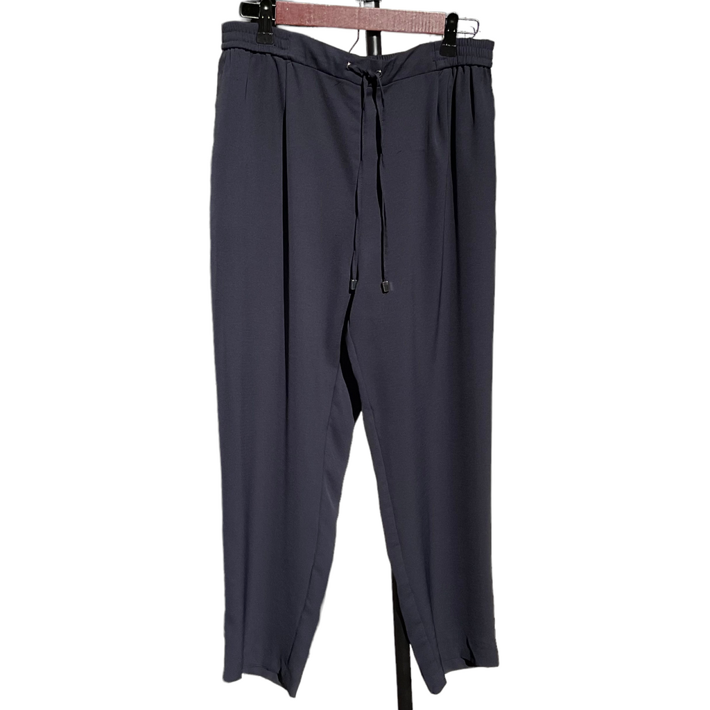 Zara Relaxed Fit Cropped Navy Pants