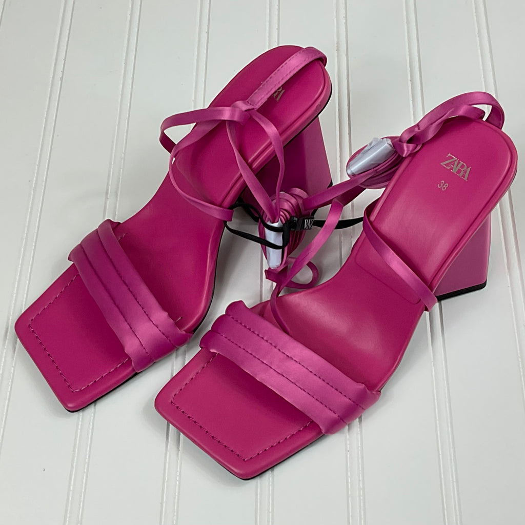 Zara pink block heels Clearance