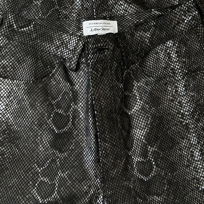 Stockholm Atelier & Other Stories Snakeskin Leather Pants Size 2