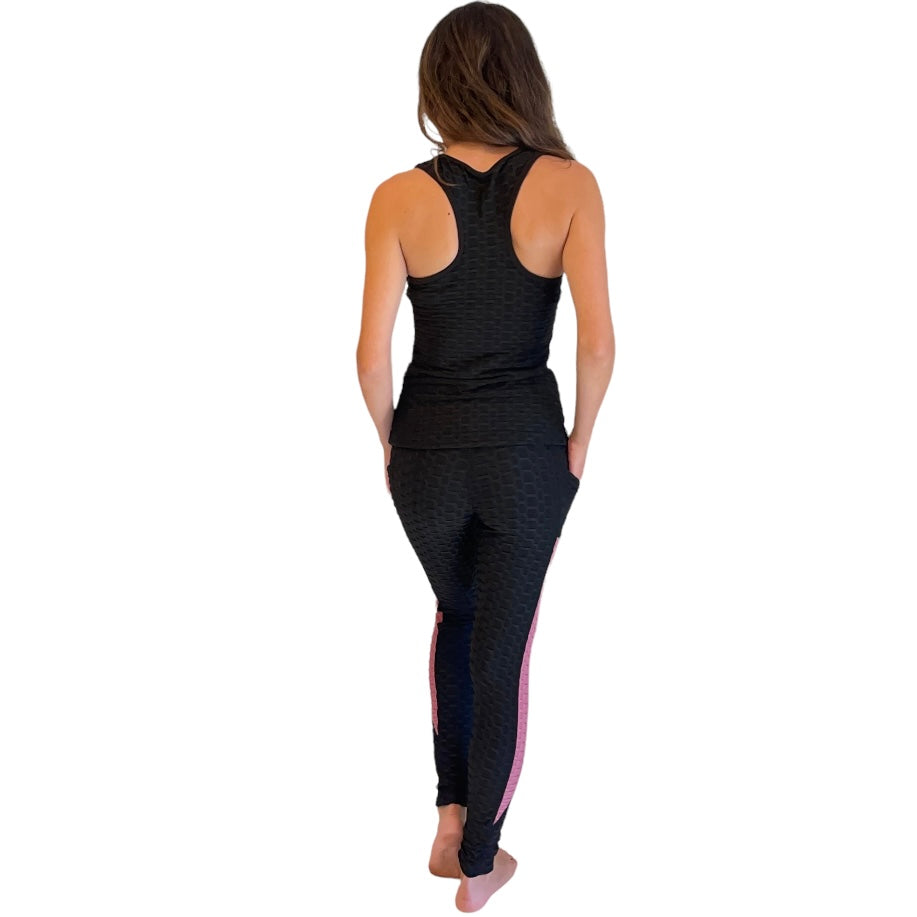 Active 3 Pieces Set with Honeycomb Texture Fabric - Our Sunshine Boutique