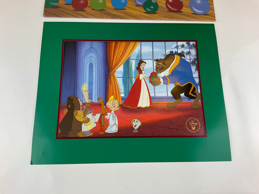 Disneys Beauty and The Beast, The Enchanted Christmas Exclusive Lithograph - Our Sunshine Boutique