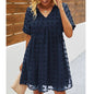 Kirundo NWT Swiss Dot Babydoll V Neck Mini Dress