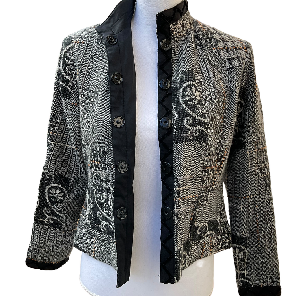 Coldwater Creek Patchwork Tweed Jacket