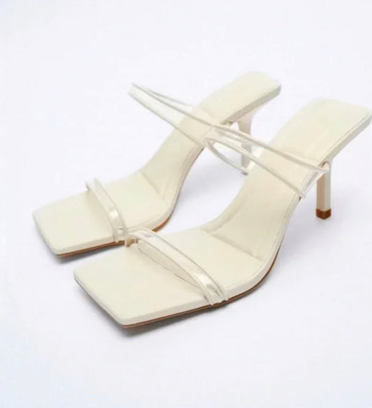 Zara VINYL STRAPPY SANDALS Size EU 38 NWOT