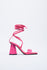 Zara Geometric Heeled Satin Sandals Size EU 38 NWOT