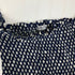 Miss Cocoa Navy & White Polkadot Sheared Crop Top Size Small