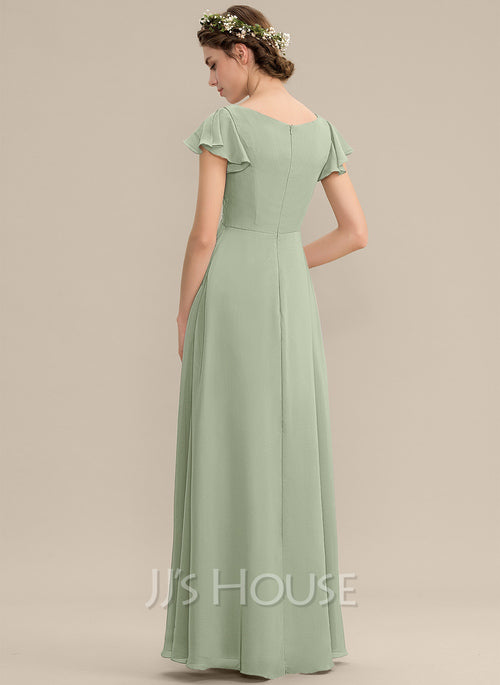 JJ's House Chiffon Dress With Cascading Ruffles Pockets Size 0 NWT