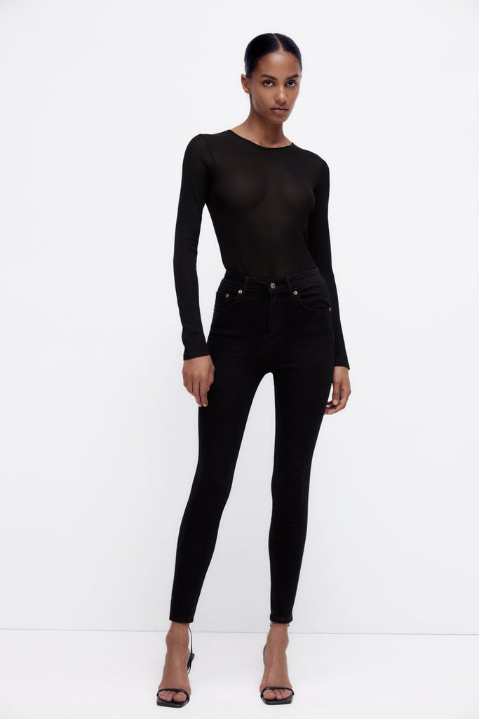 Zara Black LIMITLESS JEANS Size Large