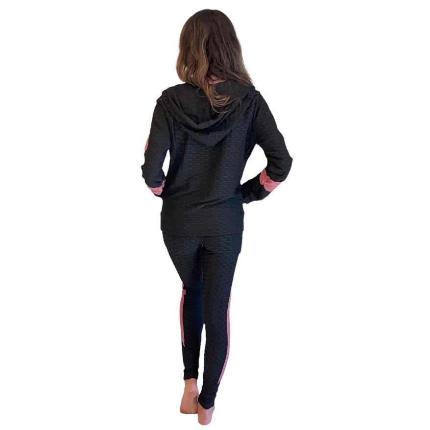 Active 3 Pieces Set with Honeycomb Texture Fabric - Our Sunshine Boutique