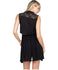 Black Sheer Mini Dress with Lace Shoulders & Waist - Our Sunshine Boutique